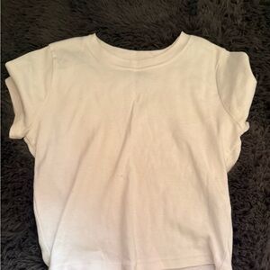 Hollister White Short Sleeve cropped Tee